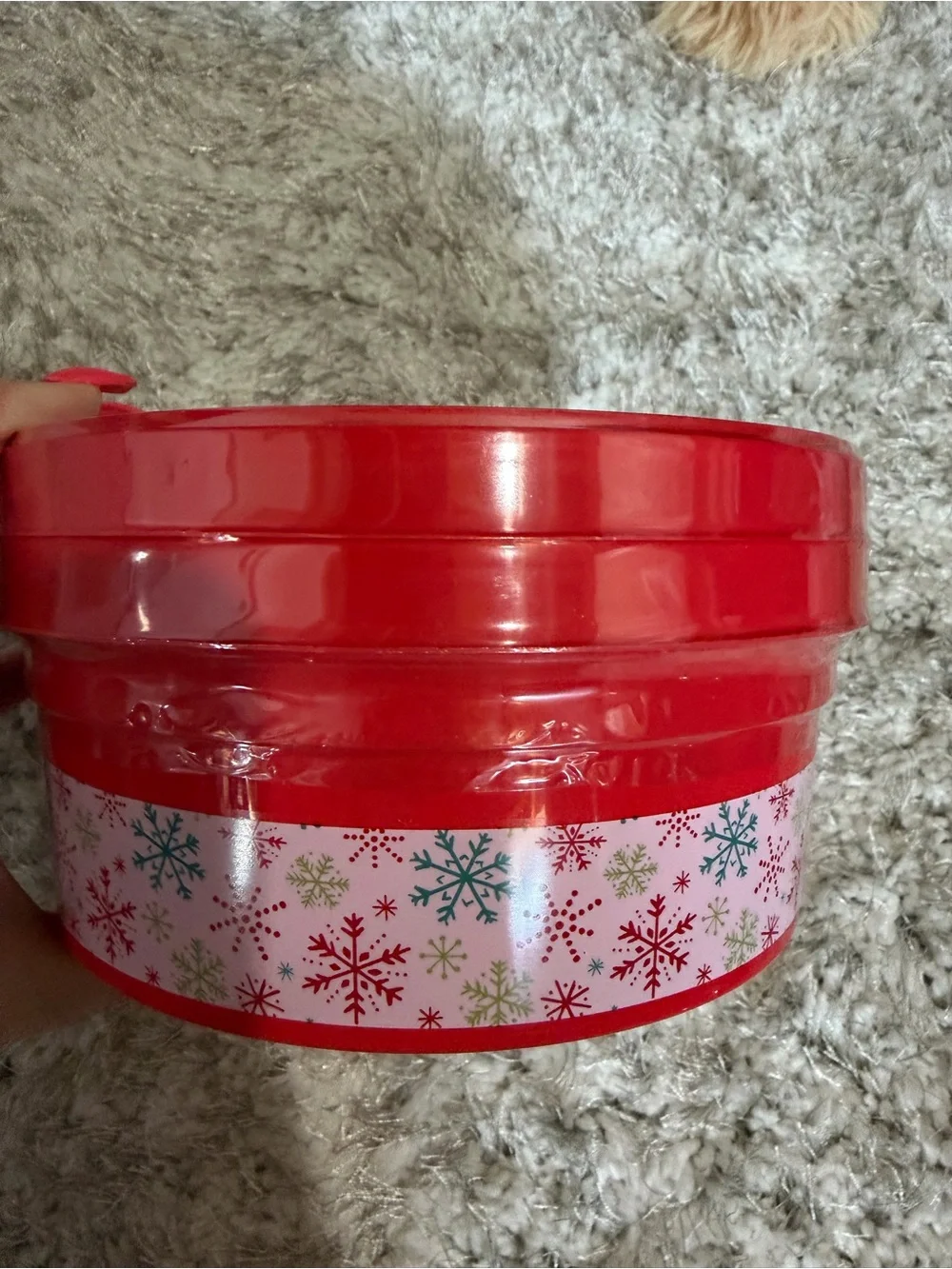 Holiday Red Elf Cookie Tin